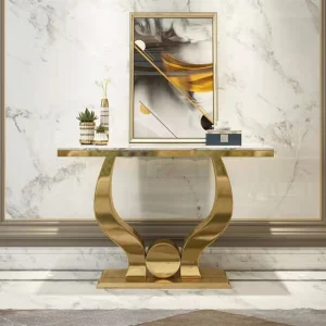 Marble Tempered Glass Office Table