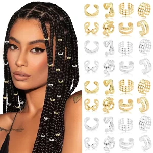 Wig Braid Dreadlock Metal Hair Extension Ring Set
