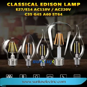 Vintage Bright Filament Lamp Light Bulb LED Edison Bulb Filament