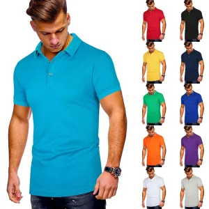 OEM Atacado Personalizado Logotipo Camisetas de Ginástica em Branco Secagem Rápida Camisas de Algodão Original Polo Camiseta para Homens Feito na China