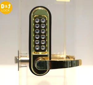 Industrial Keyless Push Button Lock - Heavy Duty Mechanical Door Handle Lock