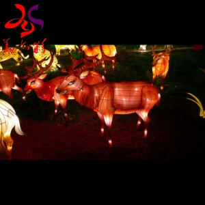 Outdoor Handmade Customized Deer Animal Decorative Lantern