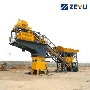 New Reliable Continuous Automated Mobile Mix Concrete Batching Plant for Road Construction