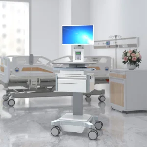 Adjustable Telemedicine Workstation Cart