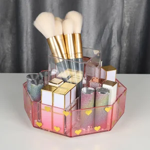 360 Rotating Makeup Brush Holder Organizer