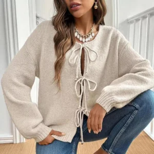 Cardigã Casual Feminino Estiloso - Malha de Outono Inverno