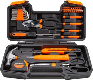39 Piece Tool Set General Household Hand Kit with Toolbox Storage Case