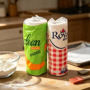 Toalha de Papel de Cozinha Segura para Alimentos e Amiga da Pele 2 para Padaria, Cozimento e Limpeza de Mesa Doméstica
