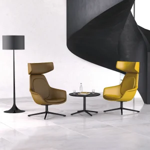 Swivel Leather Accent Chair