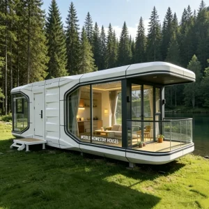 The New Luxury Mobile Prefab Modular Space Capsule House for Mountain Retreat