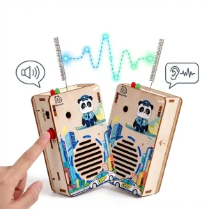 Wooden Walkie Talkie DIY Kit Stem Educational Toy for Children Learning