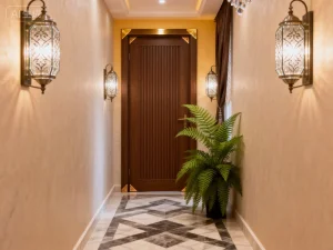 Moisture-Proof Interior WPC Door - Water-Resistant Wood Plastic Composite Door for Bathroom