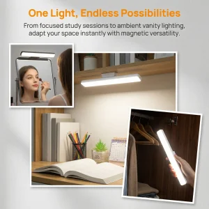 Rechargeable LED Touch Table Lamp, Magnetic Clip-on Study Lamp for Students, Cool Desk Light