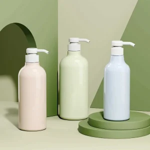Custom Eco Friendly 250ml 300ml HDPE Green Squeeze Plastic Pump Shampoo Body Lotion Bottle