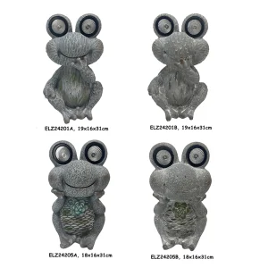Wholesale Solar-Powered Frog Figurines