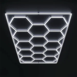 Honeycomb Lamp Auto Detailing Products Light Bar Hexagrid Lighting for Car Wash Station Garage Ceiling Design
