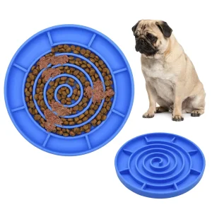 Custom Logo FDA Silicone Slow Feeder Dog Bowl Heat Resistant Microwave Safe Durable Non-Slip Pet Feeder for Small Medium Dogs