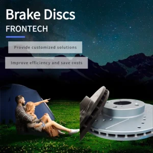 Frontech Factory OE Ventilated Striped Brake Rotors for KIA
