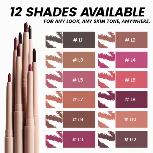 Organic Ingredient Waterproof High Quality Long Lasting Vegan Creamy Lip Liner Private Label Waterproof