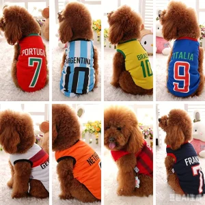 Último estilo de camiseta de verano para mascotas, ropa para perros, accesorios para mascotas, atuendo para perros y gatos