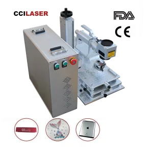 Split Fiber Laser Engraving Machine 20W 30W for Pigeon Ring Machine