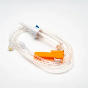 Conjunto de infusión médica desechable estéril de control de flujo de precisión con filtro