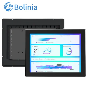 Factory 19" 19.2" Industrial Panel PC Computer with Wall Embedded IP65 Waterproof Fanless Aluminum Frame