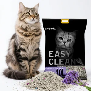 Arena de Gato de Bentonita Natural 100% Absorción Aglomerante Aroma a Lavanda Arena para Gatos