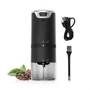 Modelo de venta caliente molinillo de café eléctrico portátil mini molinillo de granos de café recargable tipo C puerto molinillo de café eléctrico
