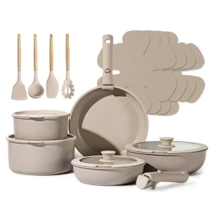 Cost-Effective Space Saving Stackable Cooking Pot Thick Detachable Handle Non-Stick Cookware Set for Kitchen Use