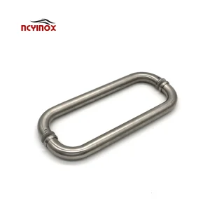 Double off Set Glass/Stainless Steel Door Pull Handle