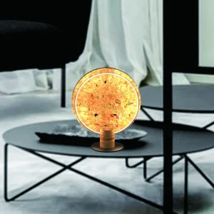 Cork Wood Decorative Floor Light - Biophilic Design Variant for Equatorial Guinea Villas
