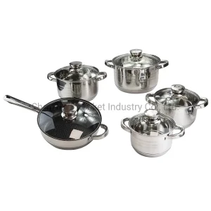 Non-Stick Fry Pan Stainless Steel Cookware Set Cooking Pot for Home