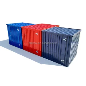 Flatbox2oft وحدات تخزين خارجية ذاتية الصنع هياكل فولاذية محمولة