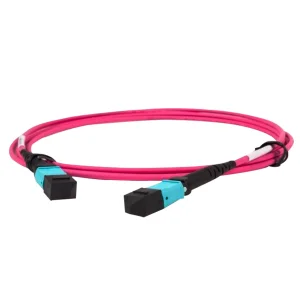 MPO to LC Breakout Patch Cord, 12-Core Om3/Om4 Multimode Fiber, MPO Female to 12xlc Duplex Fan-out Cable, Low Insertion Loss LSZH Harness for 40g/100g Data Cent