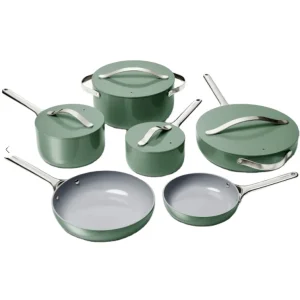 Ceramic Non Stick 10PCS Cookware Set Casserole Frying Pan Saucepan With Aluminum Lid Cooking Pot Stockpot