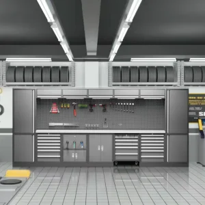 Customizable Modular Heavy-Duty Steel Garage Workstation