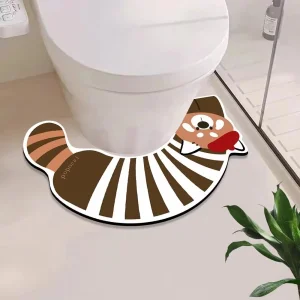 Toilet Upholstery Rubber Irregular Cartoon Bath Mat Bathroom Carpet Bathroom Door Non-Slip Floor PVC 3D Bath Mat