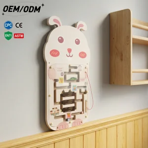Wooden STEM Rabbit Busy Board