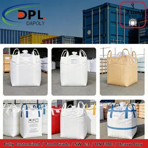 Container FIBC Big Bulk Packing Ton Bag PP Jumbo Bags for Sand Construction Cement Selling