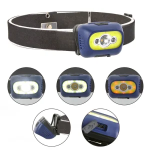 Waterproof COB Headlamp with Red Light