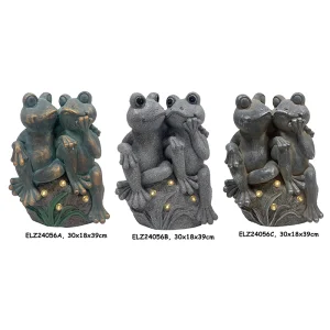 China Home Or Garden Decor Frog Statues Equipped With Built-in Lights Lanterns