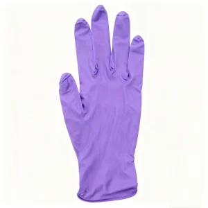 Luvas Descartáveis de Nitrilo Roxo Sem Pó