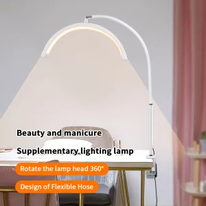 HD-P3 16 Inch Desktop Soft Pipe Clamp Half-moon Beauty Lamp