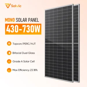 Heavy Duty 680W 700W 720W N-Type for Half Cell Double-Glass Panel Salt Mist &amp; Ammonia Resistant for Coastal Areas