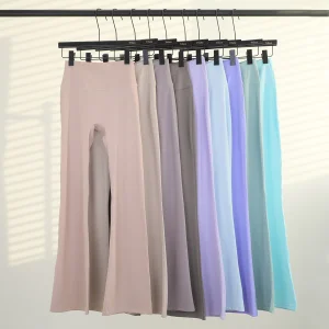 High Waist Flare Yoga Pants Women Nude Feel