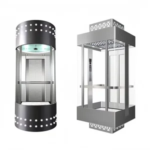 Public Transport Panoramic Elevator 1000kg 1.5m/S CE Certified Glass Observation Lift for Airport Metro Station
