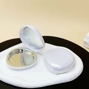 Luxury Electroplated Unique Shape Powder Blusher Makeup Package for Productos De Belleza