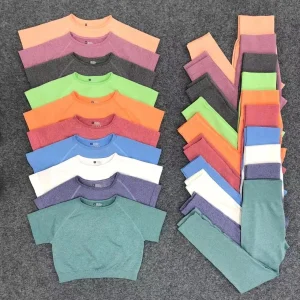 Yoga Set Seamless Workout Gym Fitness Suit Women′ S Gym Clothes Workout Active Wear Set Women High Waist Running Sports Gym Apparel