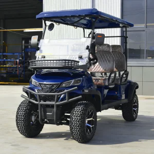 Eco-friendly 4 Seater Electric Golf Cart Equipped with Adjustable Seats for Property Management Mountain Resort